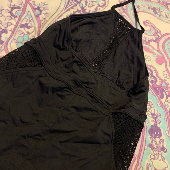 Black Halter Swimsuit - Picture 3 of 4